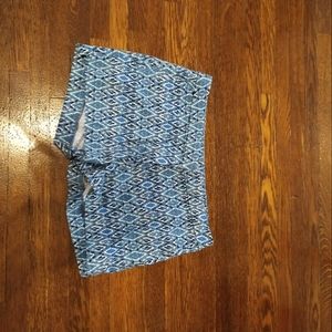 EUC H&M blue green print shorts